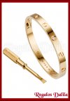 Pulsera A.Quirrgico LOVE GOLD CZ