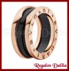 Anillo de Acero Bvlgar B-Zero Black/Rose 2B